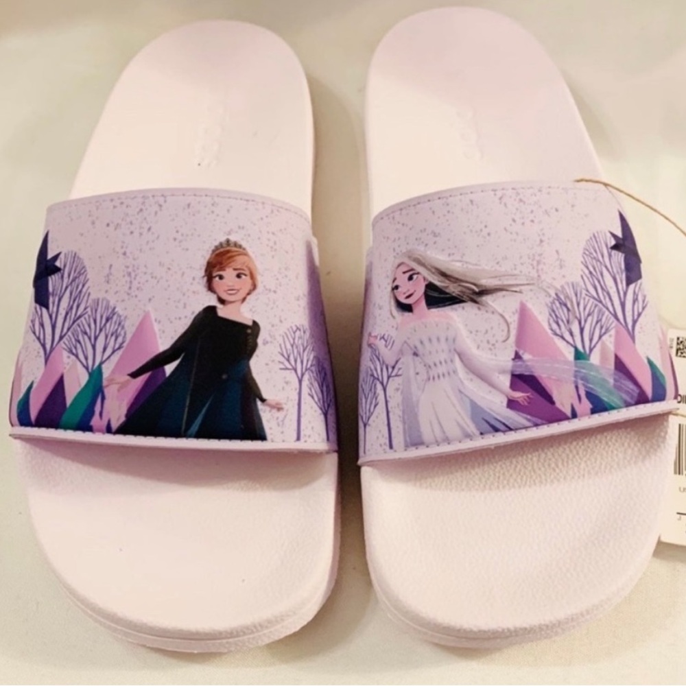 NWT Girls Adidas Frozen Sildes